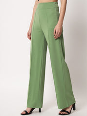 Kotty Women Pack Of 2 Relaxed Straight Fit High-Rise Easy Wash Trousers