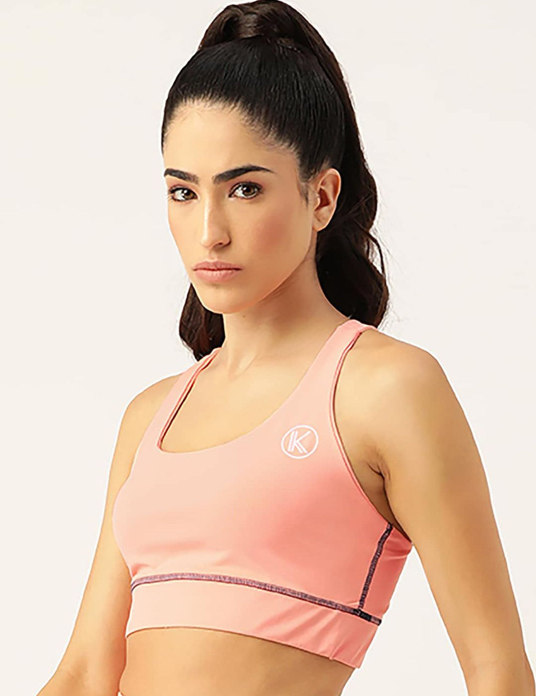 Kotty Pack Of 2 Non Padded Full Coverage All Day Comfort Seamless Sports Bra