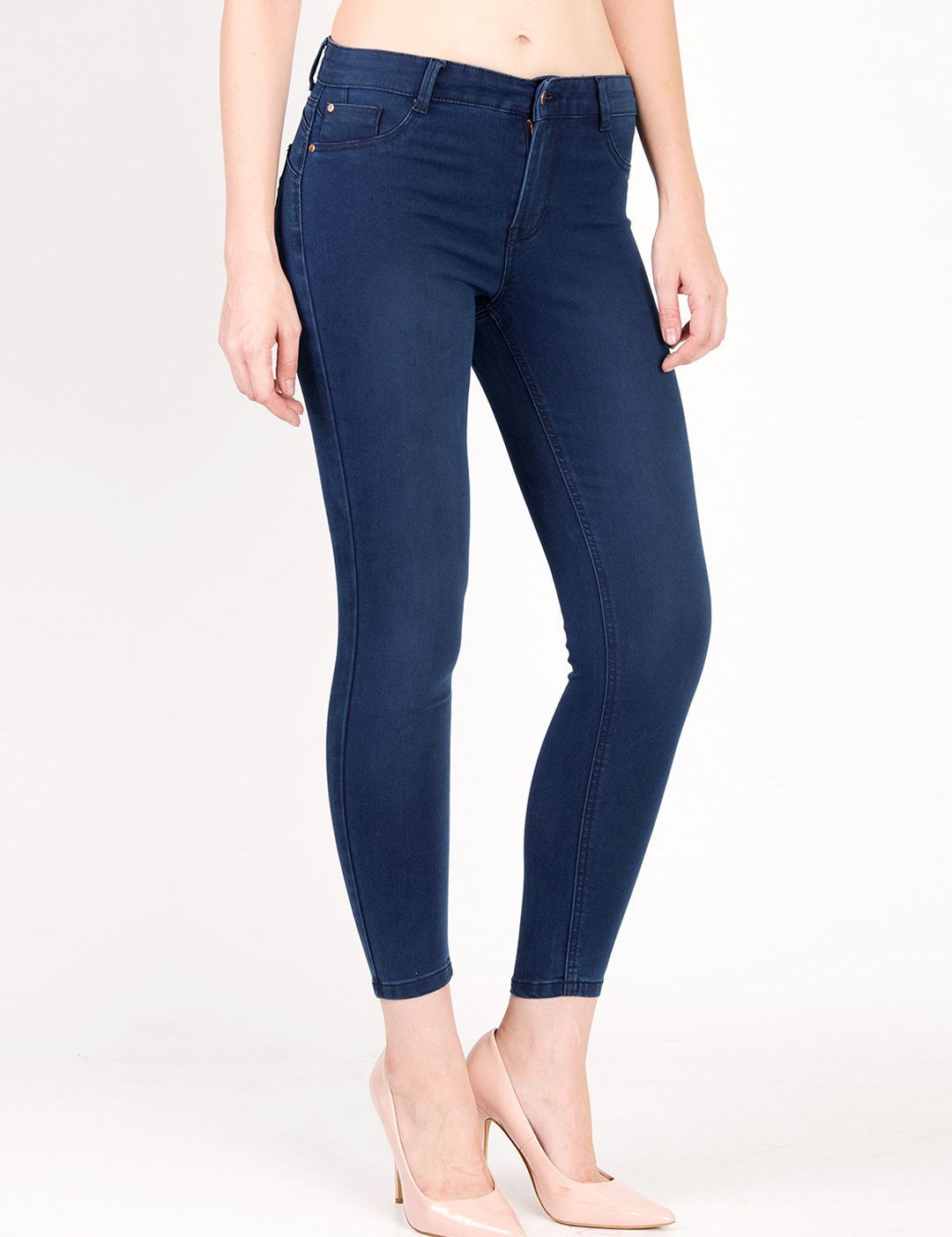 Kotty Women Blue Skinny Fit High-Rise Clean Look Stretchable Jeans