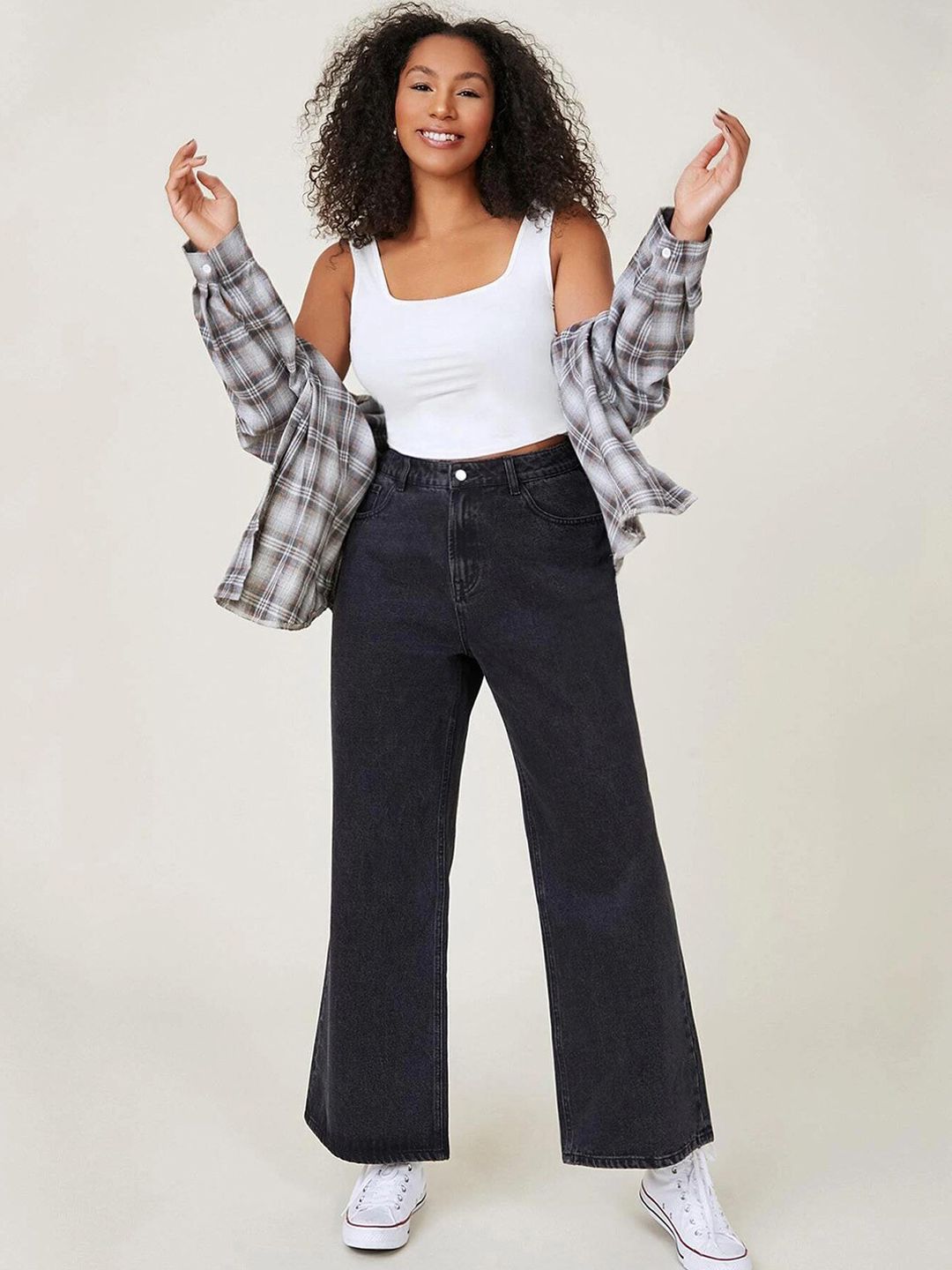 Kotty Women Jean Flared High-Rise Stretchable Jeans