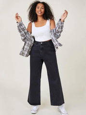 Kotty Women Jean Flared High-Rise Stretchable Jeans