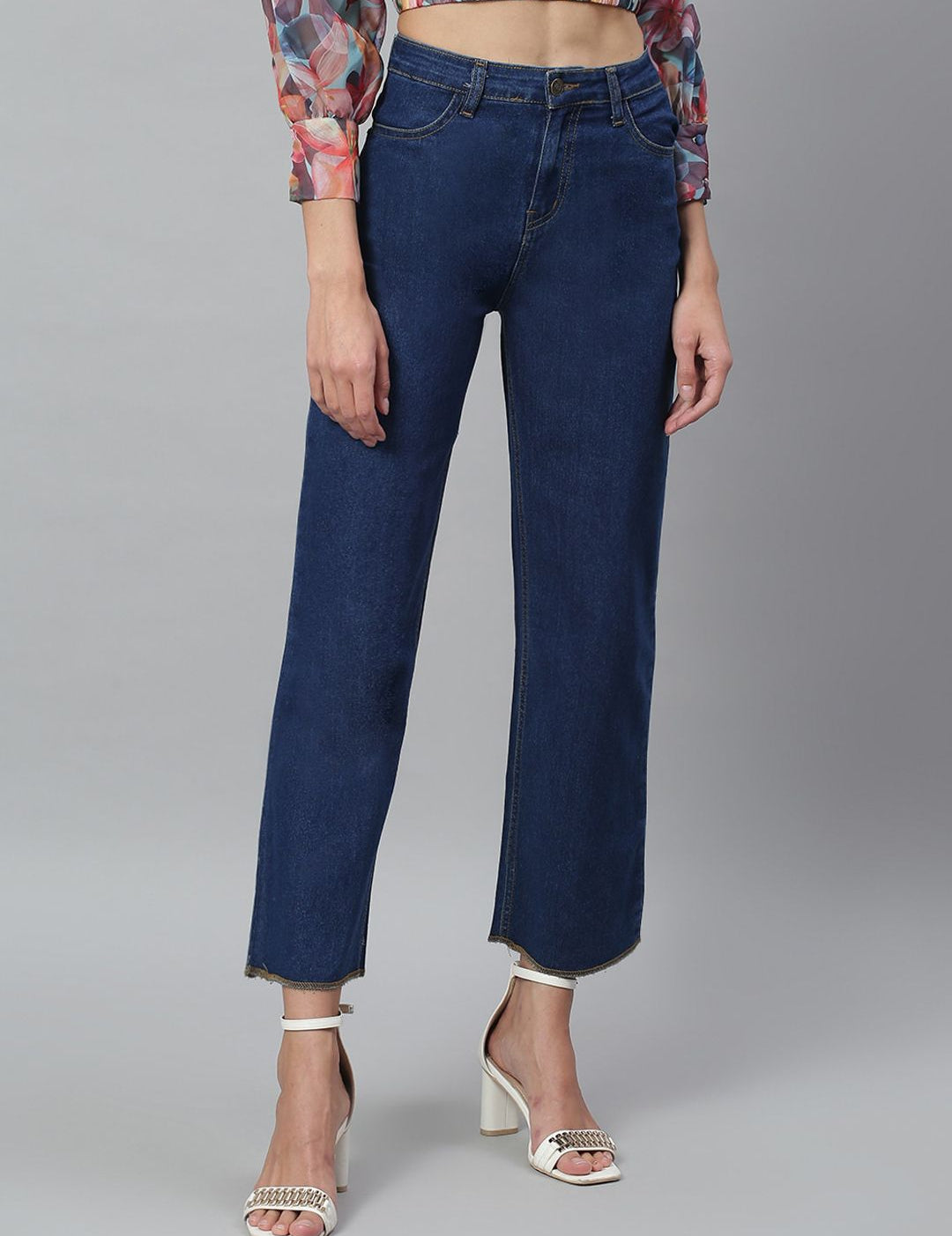 Kotty Women Cotton Jean Straight Fit High-Rise Stretchable Jeans