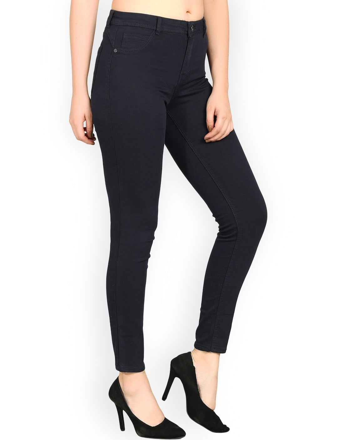 Kotty Women Black Skinny Fit High-Rise Clean Look Jeans