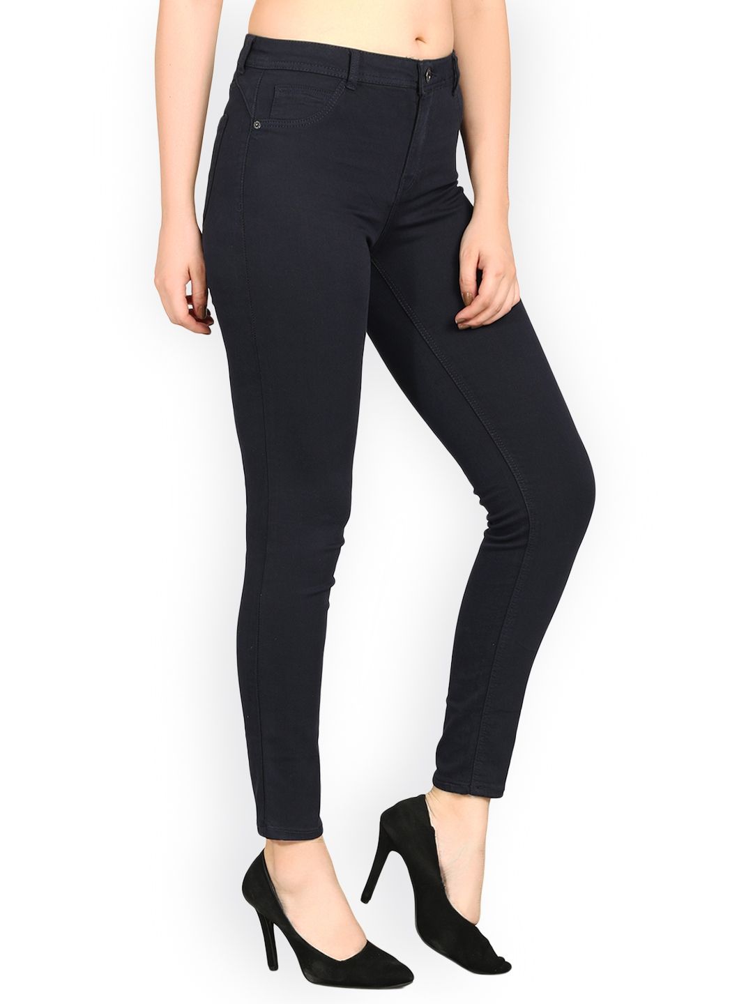Kotty Women Black Skinny Fit High-Rise Clean Look Jeans
