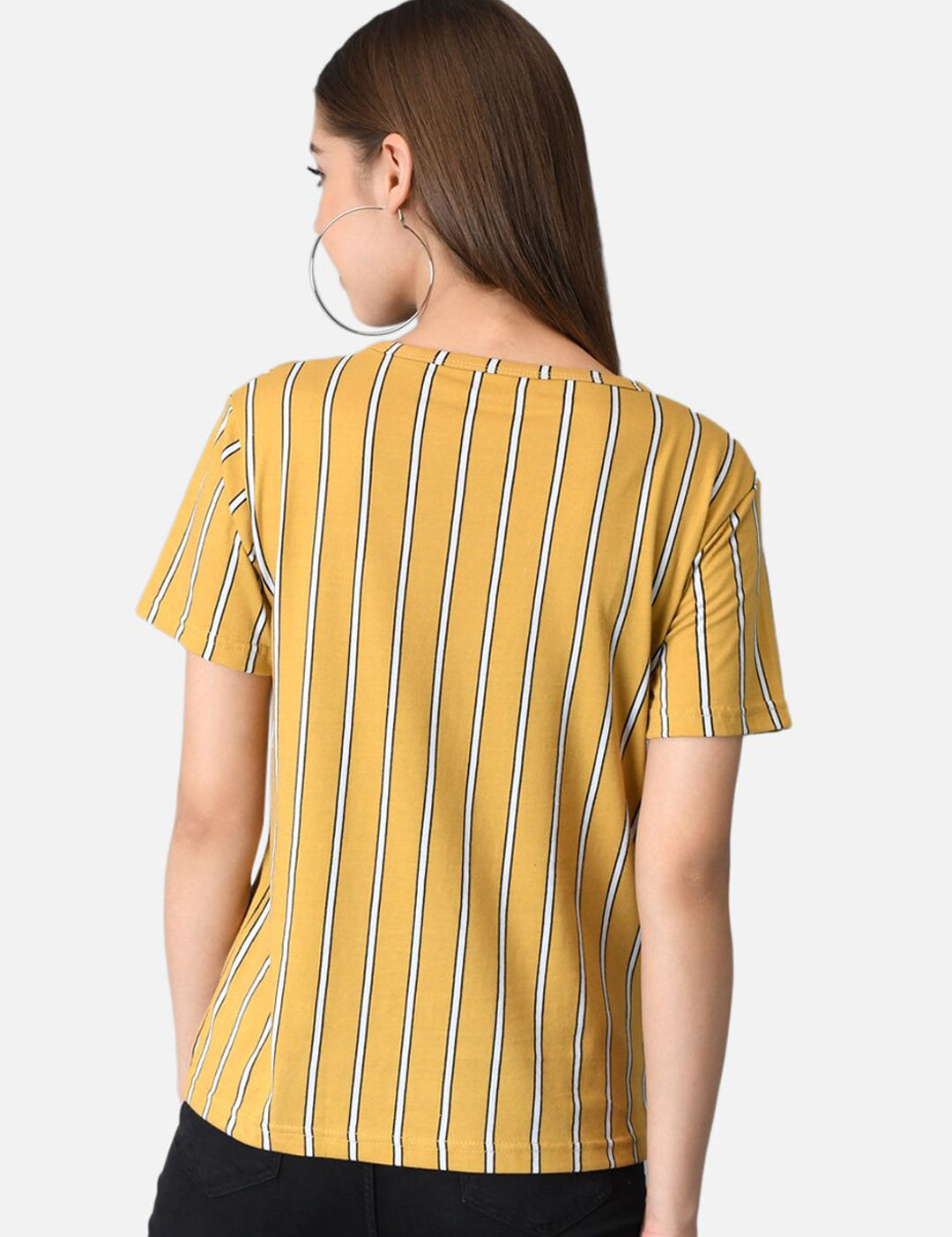 Kotty Women Pack Of 2 Striped Round Neck T-shirts