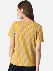 Kotty Women Pack Of 2 Striped Round Neck T-shirts