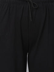 Kotty Women Black Solid Straight-Fit Track Pants