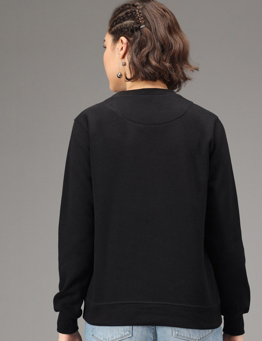 Kotty Women Black Printed Sweatshirt