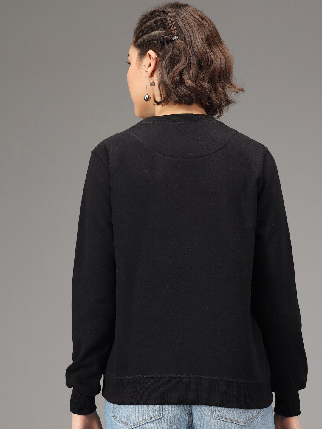 Kotty Women Black Printed Sweatshirt