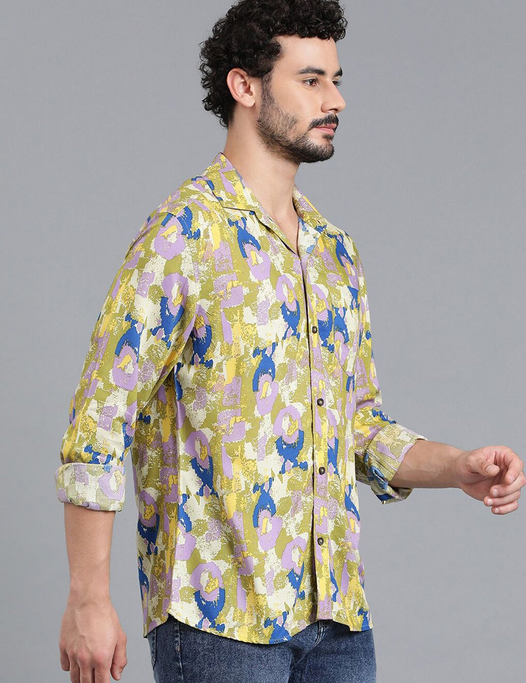 Kotty New Relaxed Fit Abstract Printed Casual Shirt