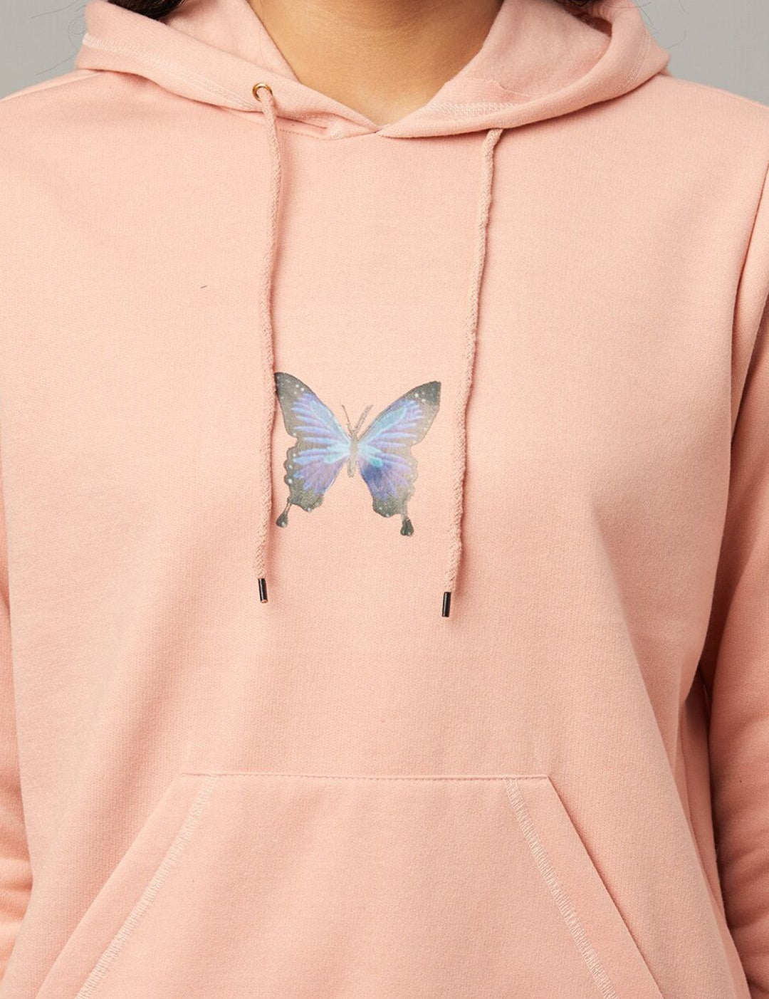 Kotty Printed Hooded Fleece Sweatshirt