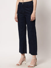 Kotty Women Navy Blue Jean Straight Fit Stretchable Jeans
