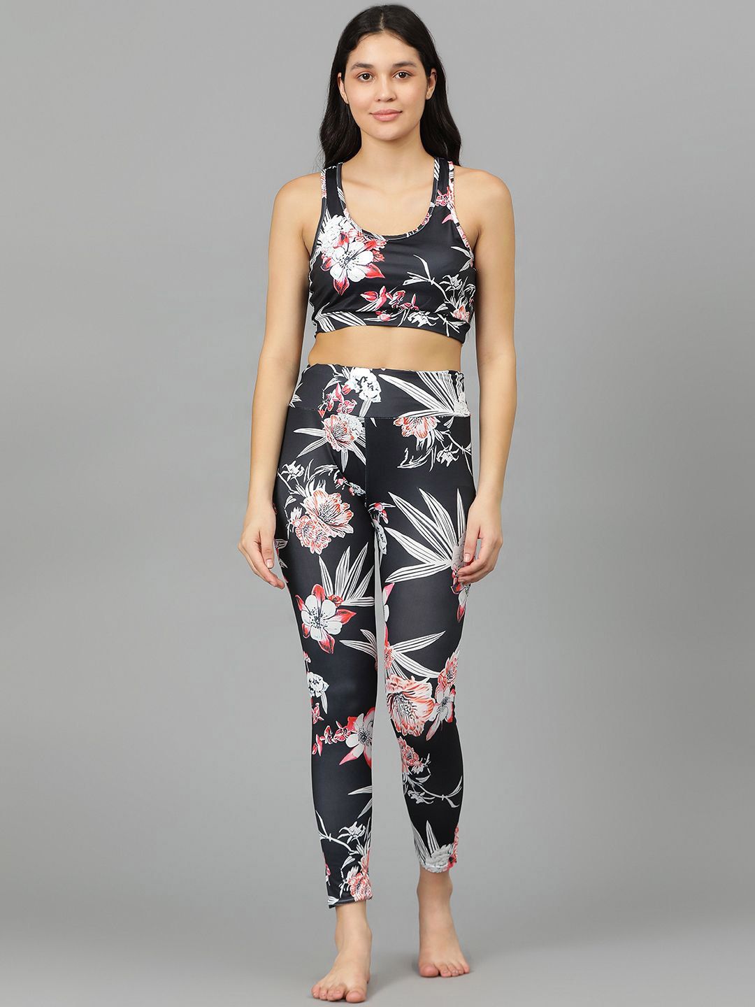 Kotty Round Neck Sleeveless Printed Night suit