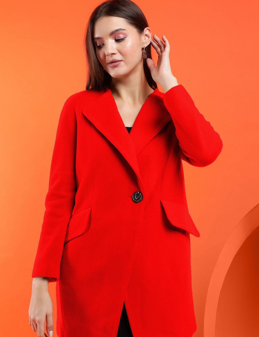 Kotty Women  Notched Lapel Overcoat