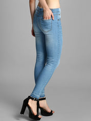 Kotty Women Blue Skinny Fit Mid-Rise Clean Look Jeans
