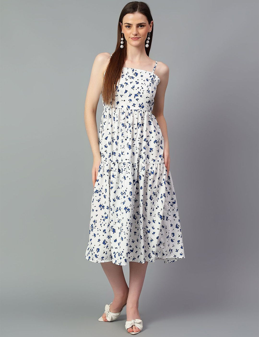 Kotty Women Conversational Printed Fit & Flare Midi Dress