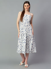 Kotty Women Conversational Printed Fit & Flare Midi Dress