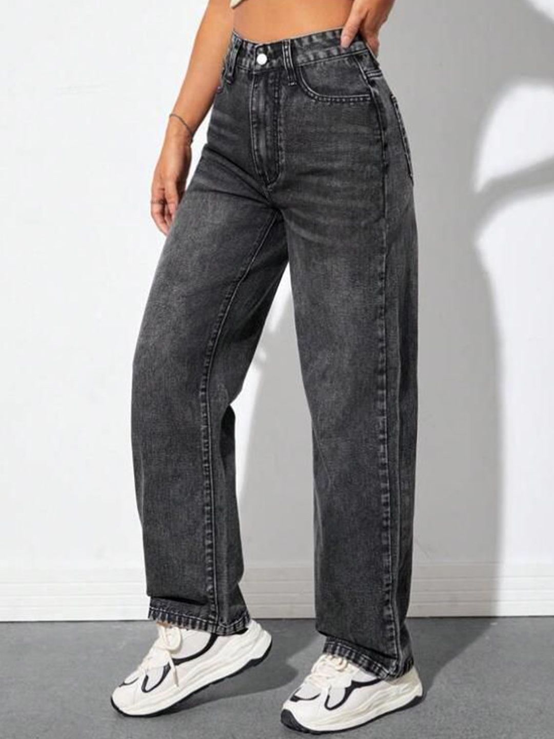 Kotty Women Jean Straight Fit High-Rise Stretchable Jeans