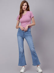 Kotty Women Jean Bootcut Light Fade Stretchable Jeans