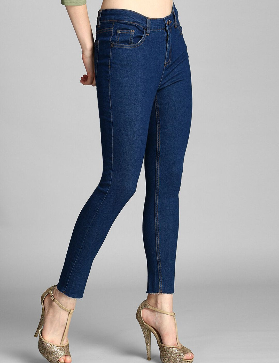 Kotty Women Blue Skinny Fit High-Rise Clean Look Jeans