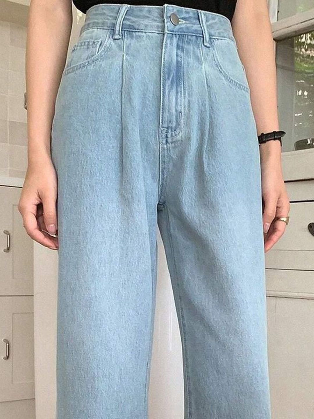 KOTTY Basics Women Wide Leg High-Rise Stretchable Jeans