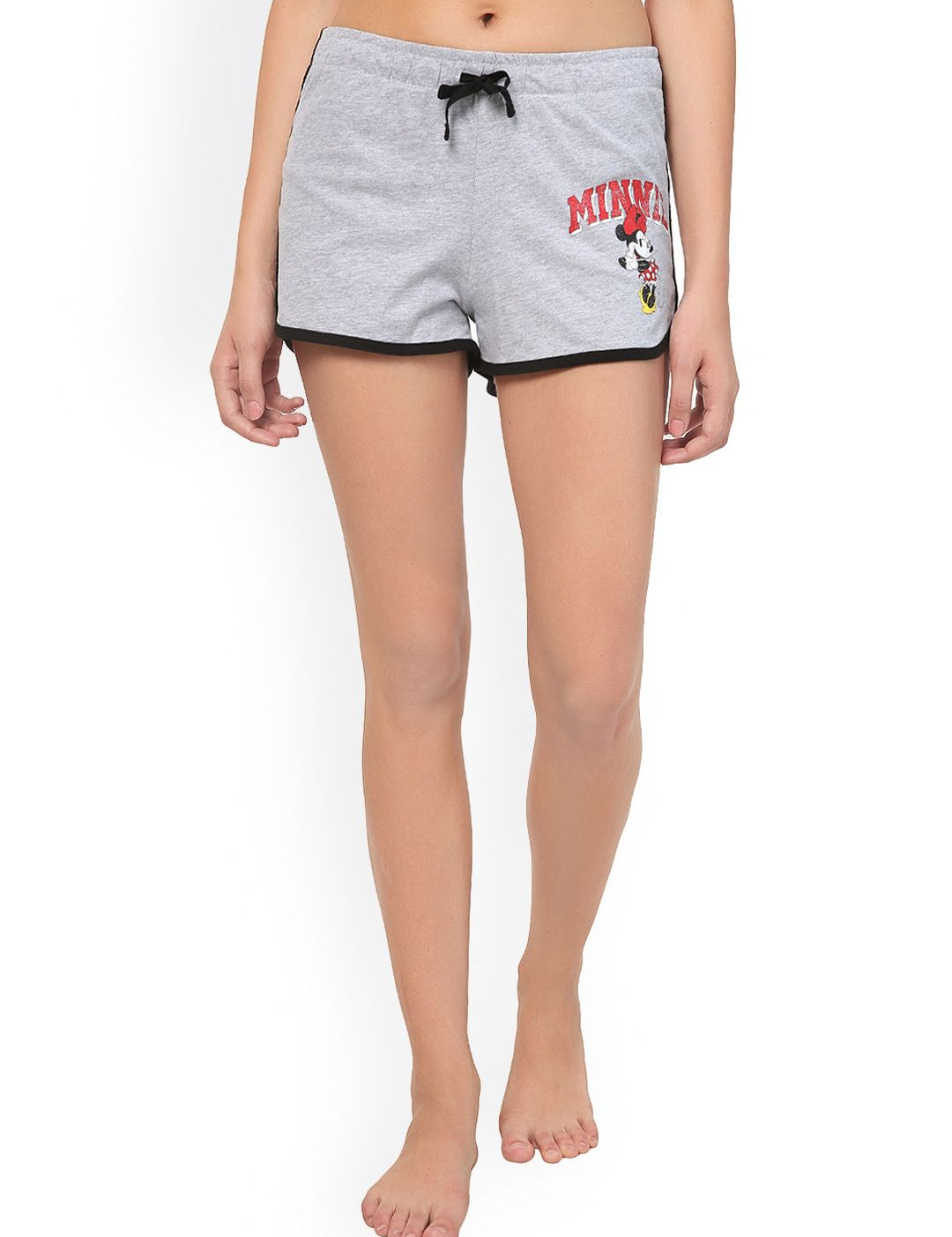 Kotty Women Grey Solid Lounge Shorts KTTSLEEPSHORTS183