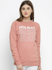 Kotty Women Pink Printed Sweatshirt