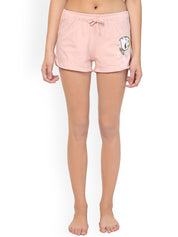 Kotty Women Pink Graphic Printed Lounge Shorts