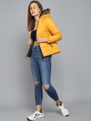 Kotty Women Yellow Outdoor Puffer Jacket