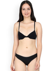 Kotty Women Black Lingerie Set KTTIW77-Black