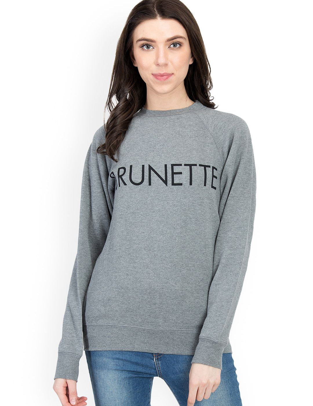 Kotty Women Grey Printed Sweatshirt