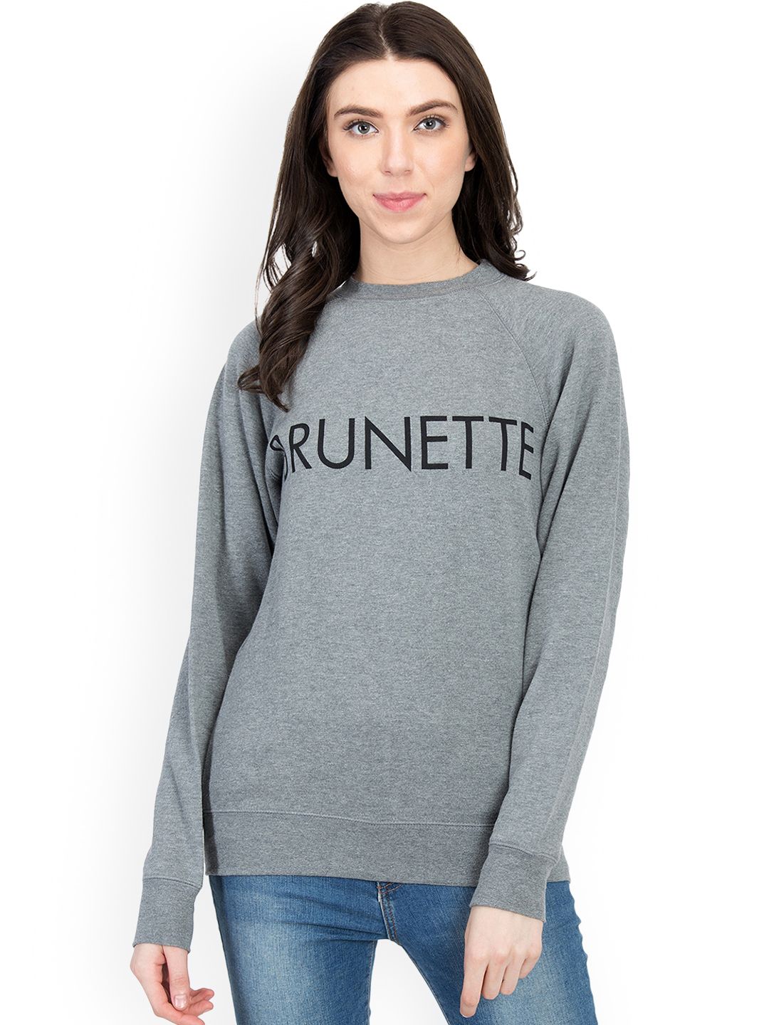 Kotty Women Grey Printed Sweatshirt