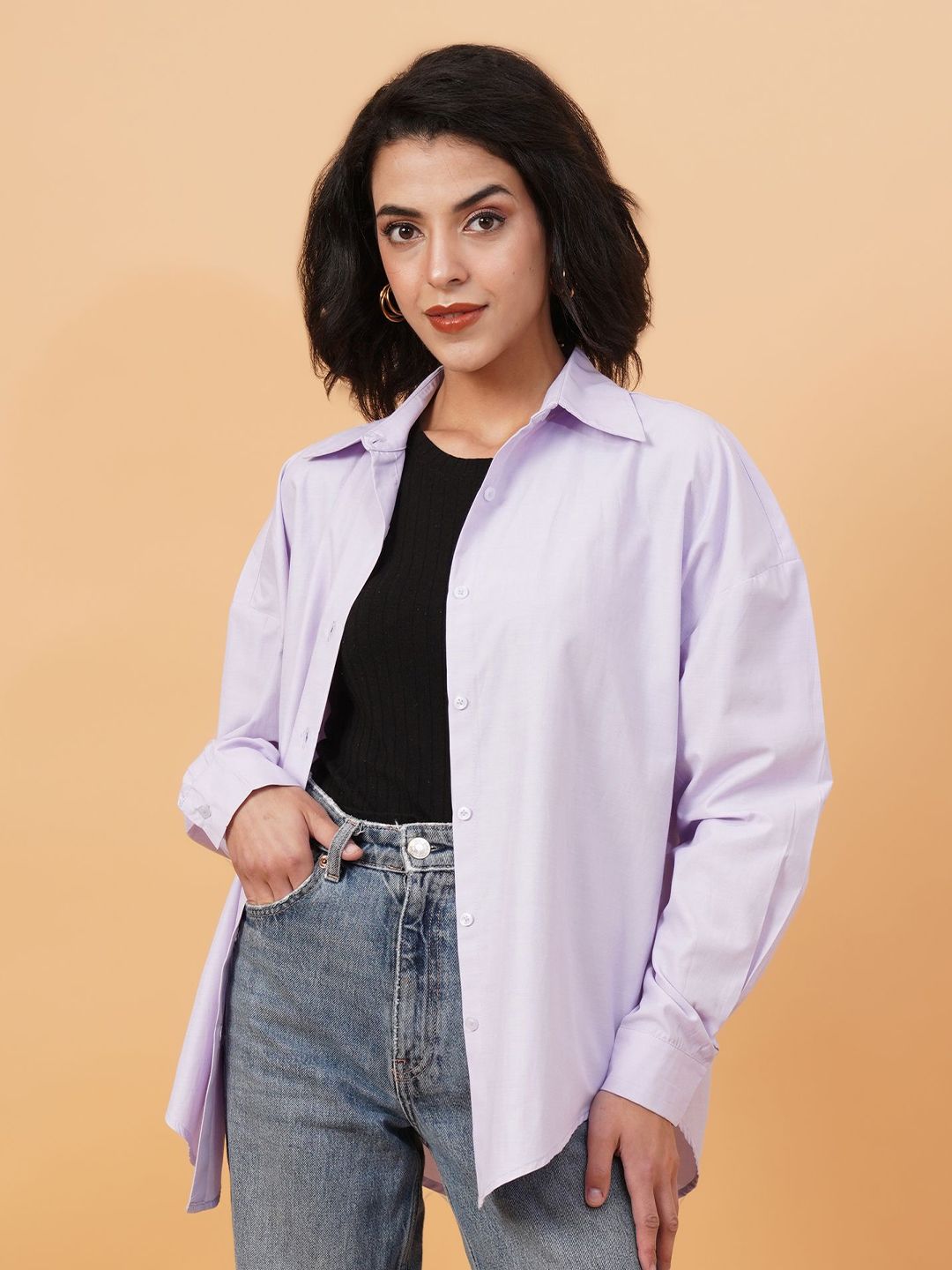 Kotty Spread Collar Casual Shirt