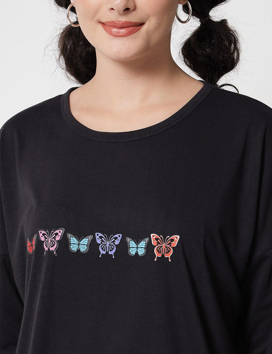 Kotty Conversational Printed Oversize Cotton T-shirt