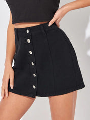Kotty A-line Mini Denim Skirt