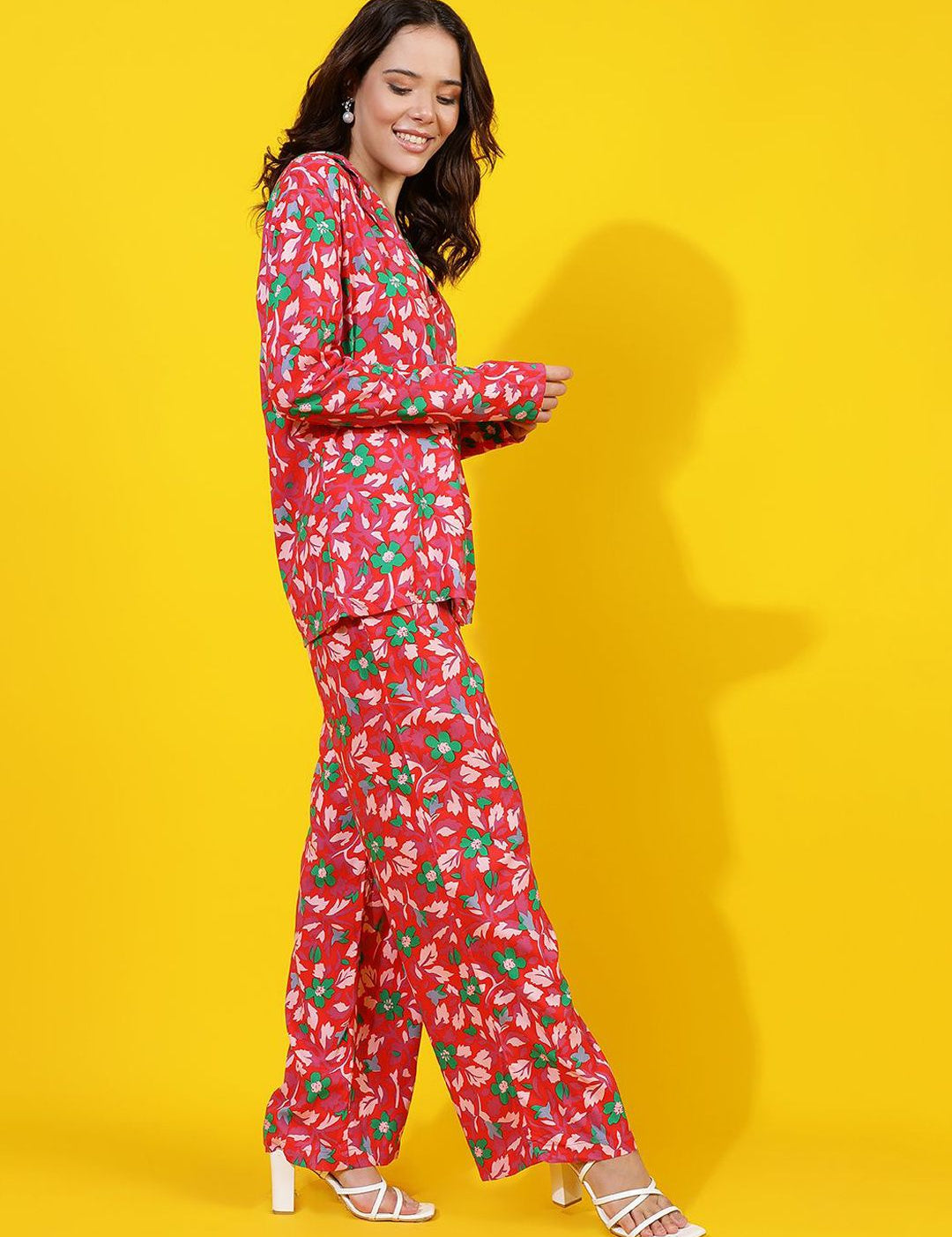 Kotty Floral Printed Shirt With Trouser 