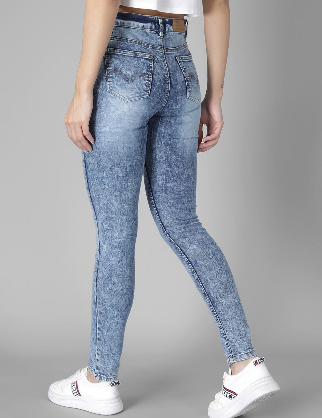 Kotty Women Blue Skinny Fit High-Rise Clean Look Jeans