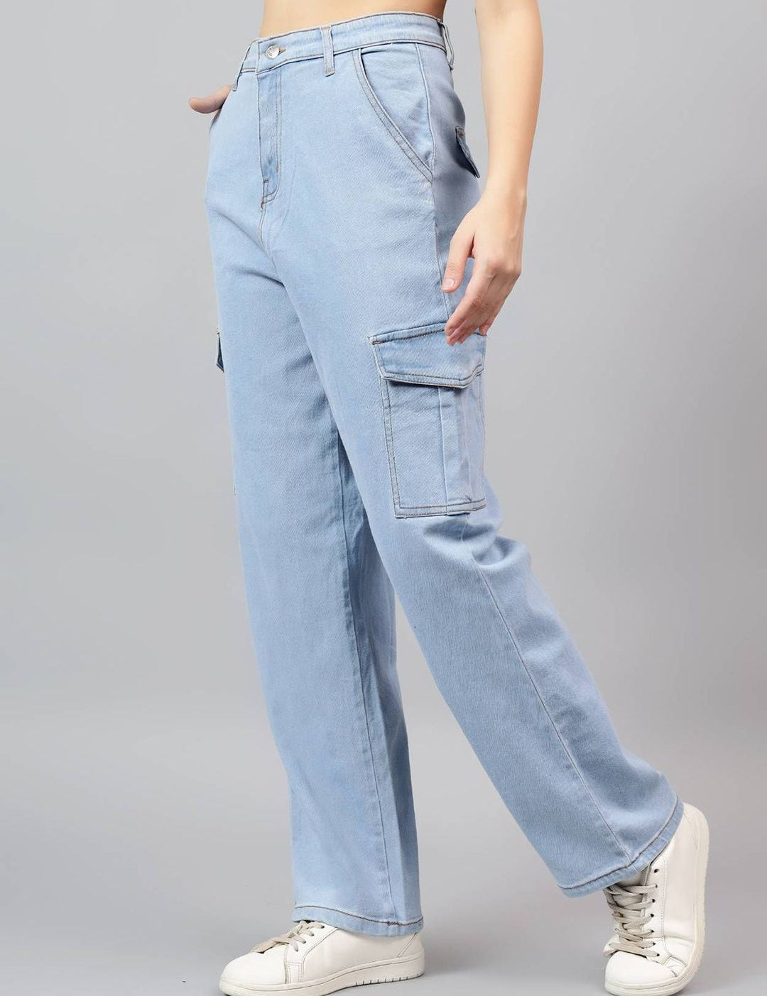 Kotty Women Straight Fit High-Rise Stretchable Jeans