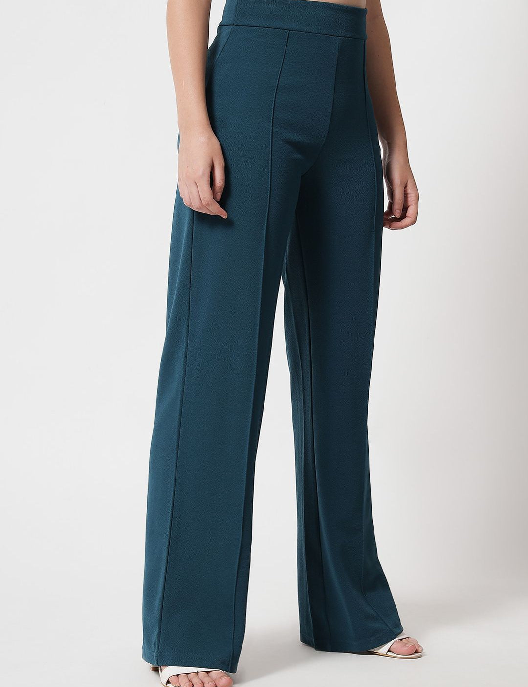 Kotty Womens Pack Of 2 Relaxed Straight Leg Straight Fit High-Rise Easy Wash Trousers