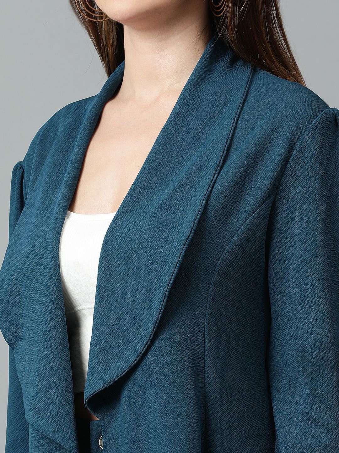 Kotty Teal Green Shawl Neck Blazer & Trousers