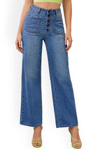 Kotty Women Straight Fit High-Rise Clean Look Light Fade Stretchable Jeans
