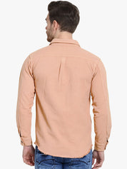 Kotty Men Peach-Coloured Solid Tailored Jacket