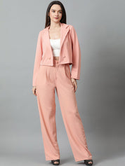 KOTTY BIZwear Basics Notched Lapel Collar Coat With Trousers