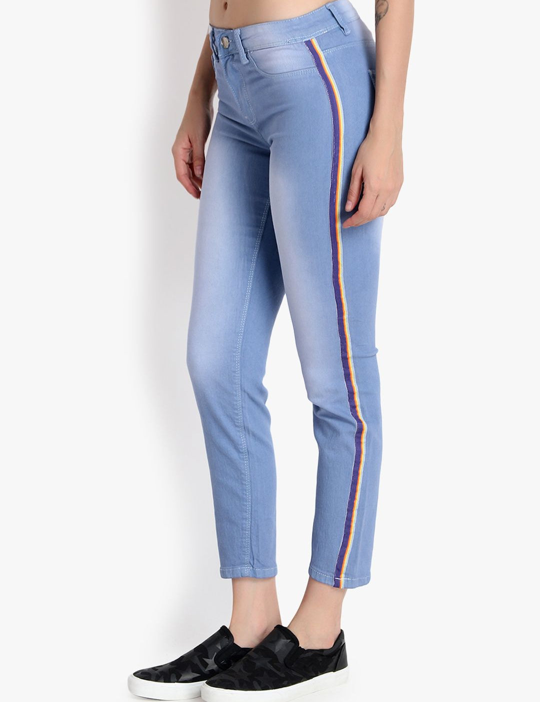 Kotty Women Blue Skinny Fit High-Rise Clean Look Stretchable Jeans