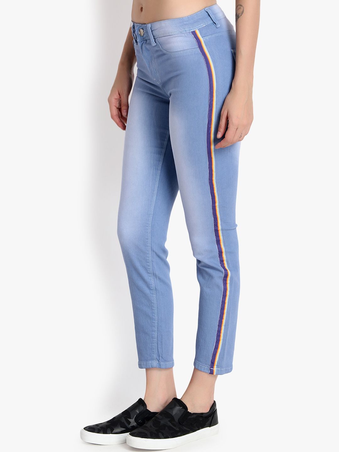 Kotty Women Blue Skinny Fit High-Rise Clean Look Stretchable Jeans