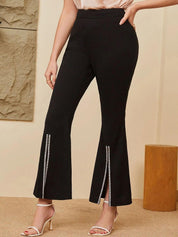 Kotty Women Relaxed Flared High-Rise Easy Wash Bootcut Trousers