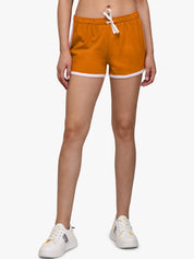 Kotty Women Mustard Yellow Solid Regular Fit Hot Pants