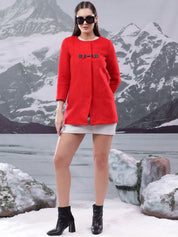 Kotty Women Mandarin Collar Single-Breasted Overcoat