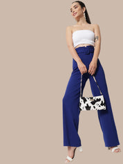 Kotty Women Pack Of 2 Relaxed High-Rise Straight Fit Easy Wash Pleated Trousers