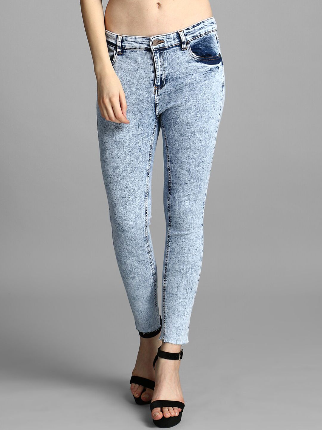 Kotty Women Blue Skinny Fit High-Rise Clean Look Jeans